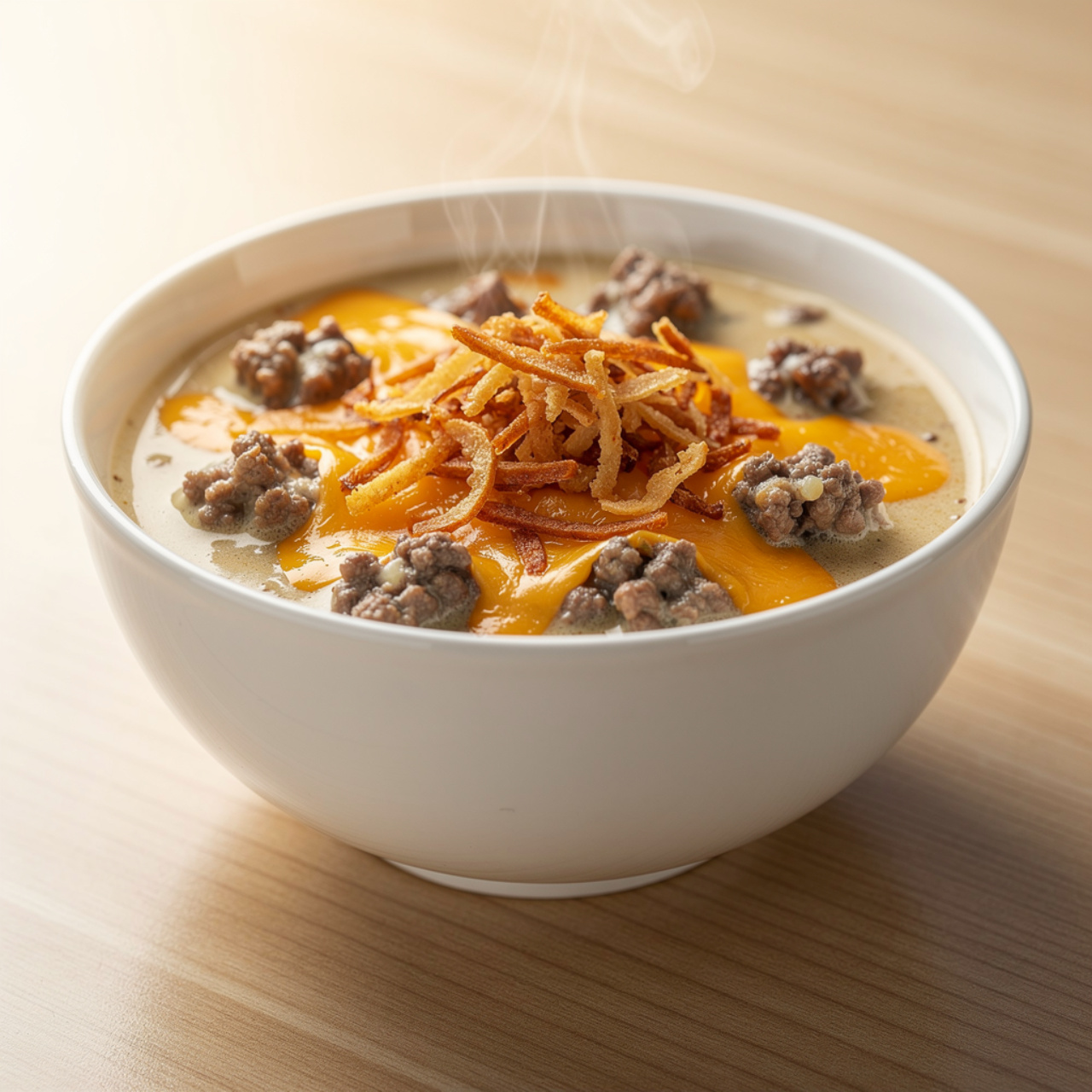 Cheeseburger Soup (Creamy Ground Beef and Potato Soup)