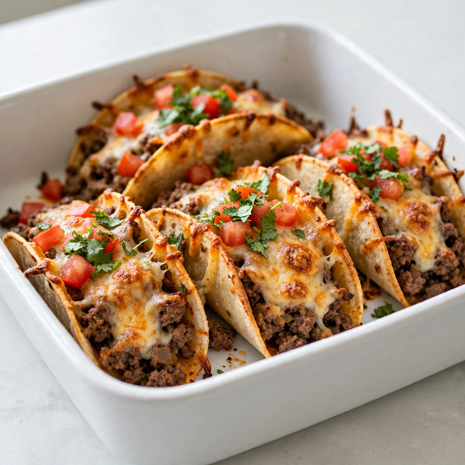 Ground Beef Baked Tacos