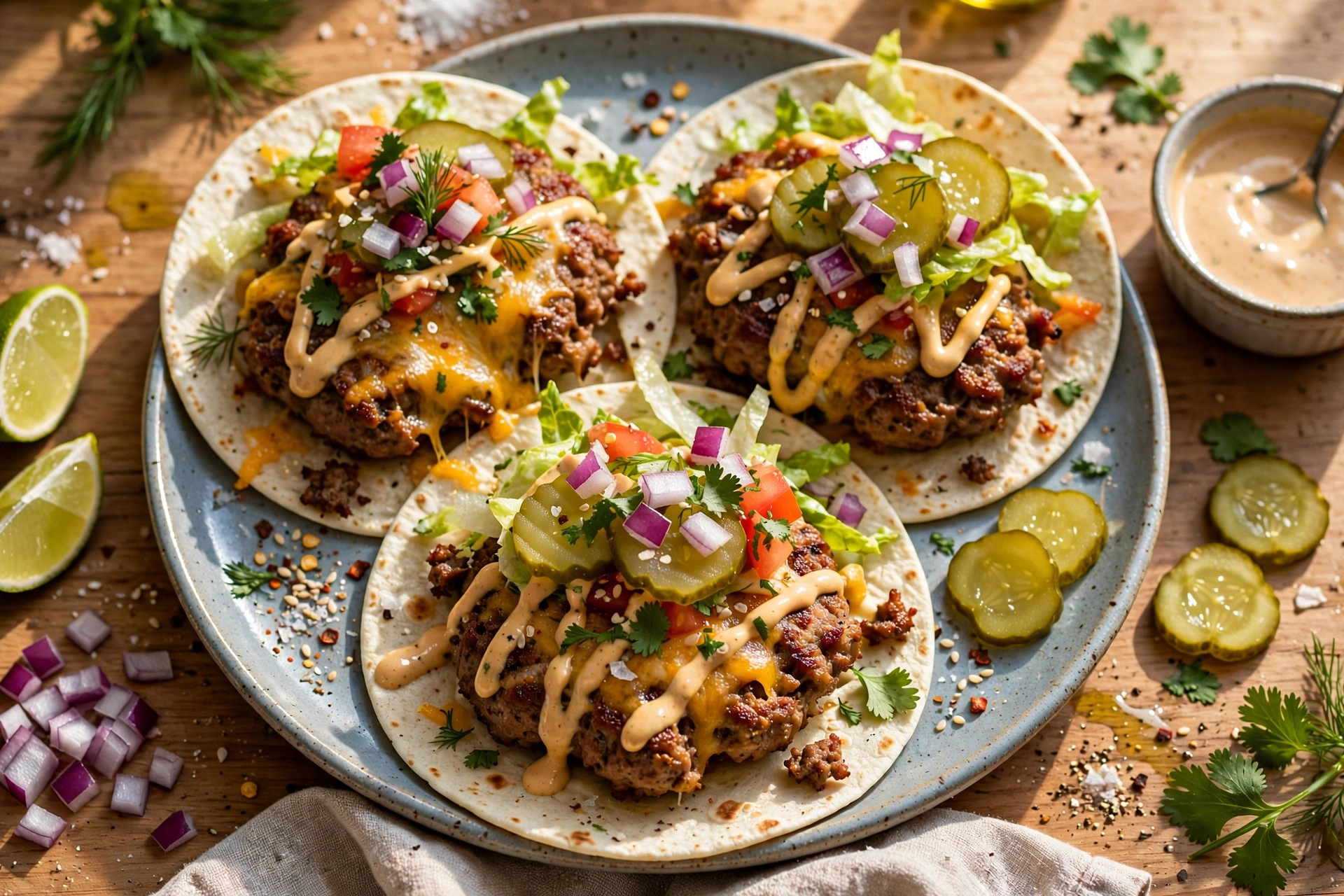 Smash Burger Tacos